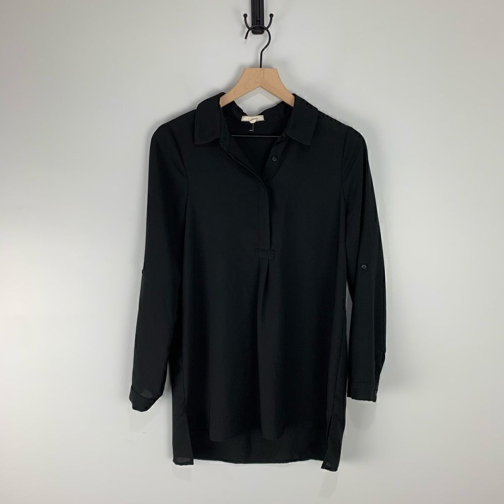 Pleione Black Tunic Blouse